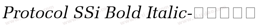 Protocol SSi Bold Italic字体转换